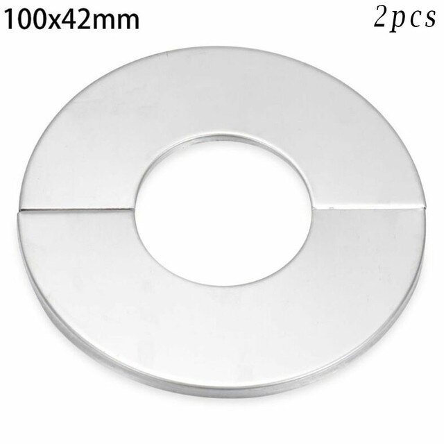 2PC Stainless Steel Water Pipe Wall Covers Bathroom Shower Faucet Decorative Cover Install Kitchen Faucet Sink Toilet: 100x42mm