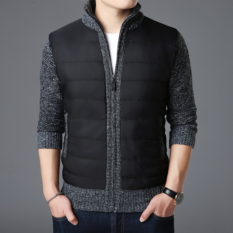 2022 Mode Truien Heren Vest Dikke Slim Fit Truien Truien Rits Warme Winter Koreaanse Stijl Casual Mannen Kleding
