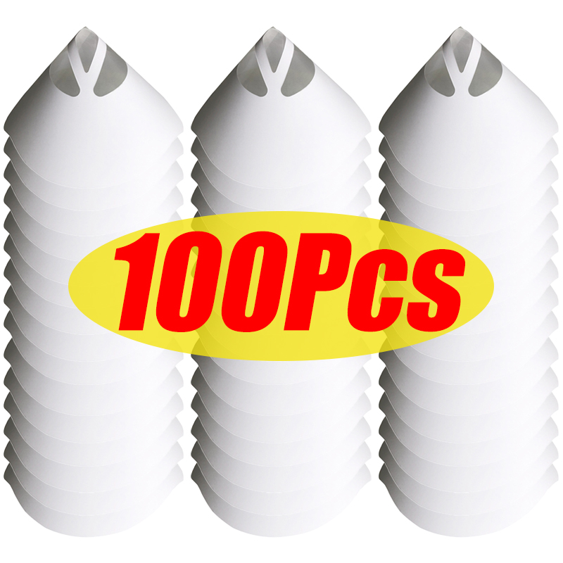 10/100 Stuks Wegwerp Autolak Spray Mesh Papier Filter Zuiverende Uitpersen Trechter Verf Filter Conische Nylon Micron Papier trechter: Oranje