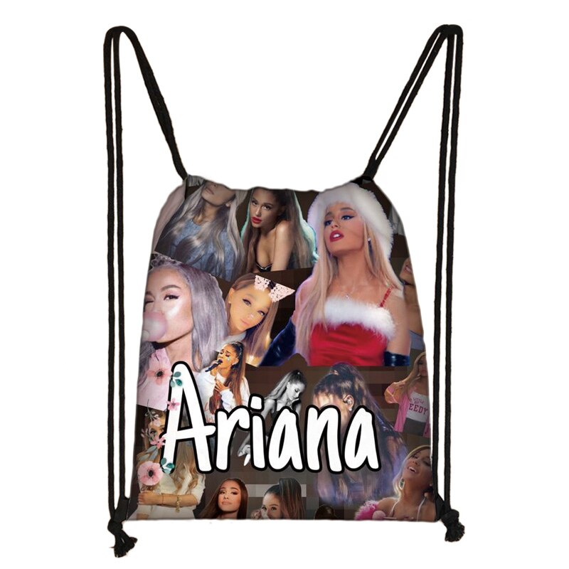 Ariana Grande 3D Drawstring Bag Printing Backpack Daily Casual Boys Girls knapsack Drawstring Bags: 014