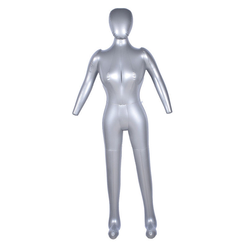 Oppustelig kvinde/kvinder model fuldkropstøj display mannequin dummy model vinduesdisplay rekvisitter 170cm