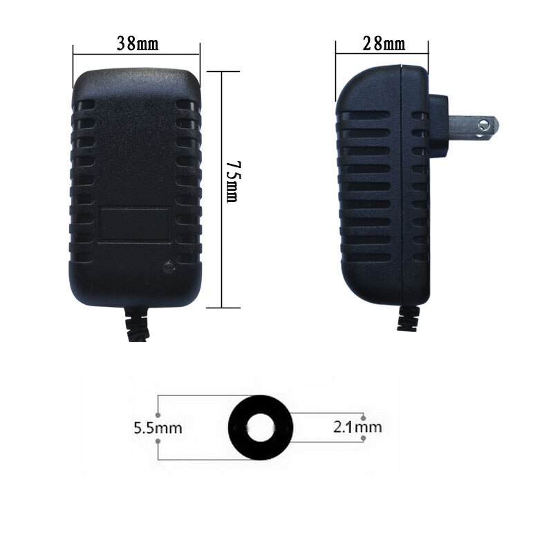 Ac dc strømforsyning adapter lader 12v 1a 100-240v