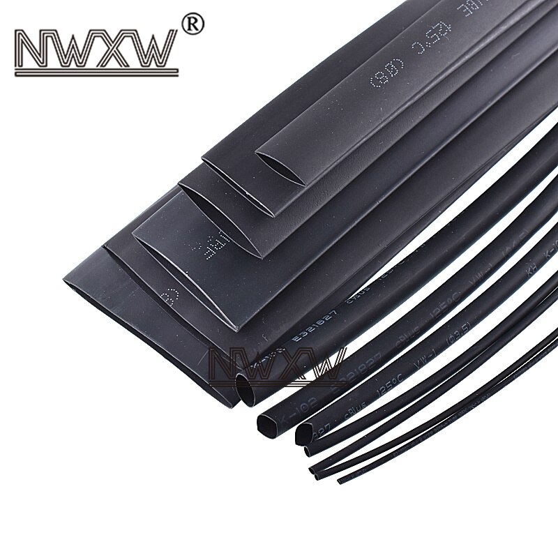 10 mt/los Isolierung schrumpfschlauch schwarz durchmesser 0,6 MM/0,8 MM/1MM/1,5 MM/2MM/2,5 MM/3MM/3,5 MM/4MM/4,5 MM schrumpfen rohr
