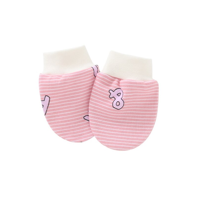 Guantes de algodón suave para bebé, protección para recién nacido, manoplas para rascar, manoplas infantiles, 1 par: 4