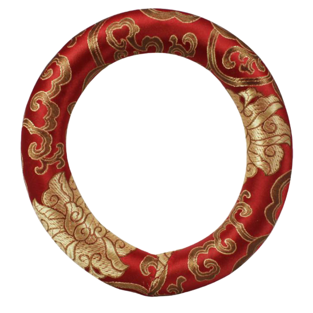 Håndlavet rund tibetansk sangskål pude ringpude 17cm: Rød