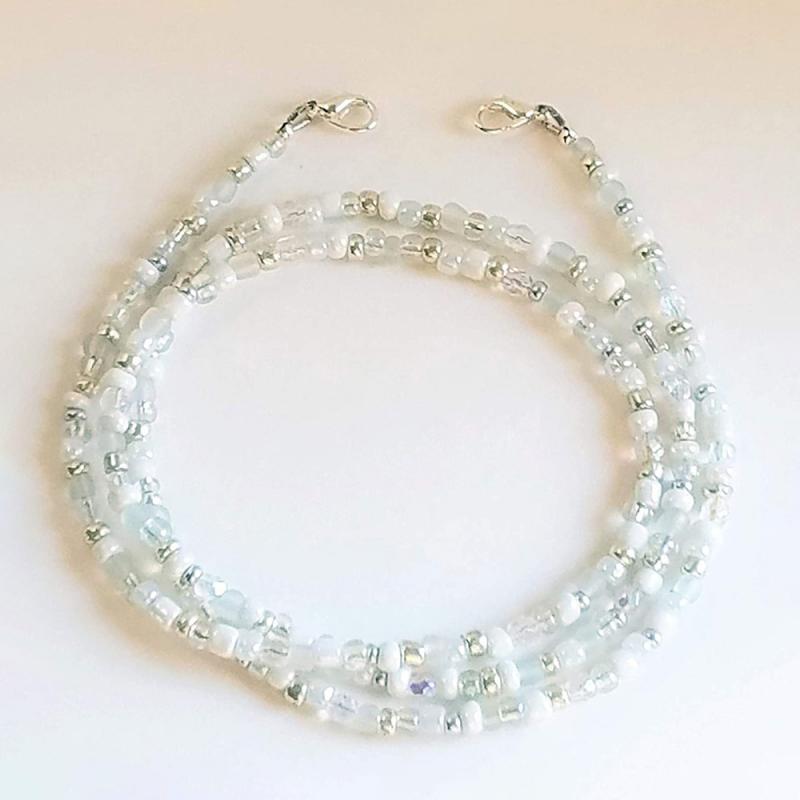 Cadena de mascarilla de longitud ajustable para mujer y niño, accesorios de cadena para cuello, soporte de correa de seguridad, , 1 unidad: 04 white 70 cm