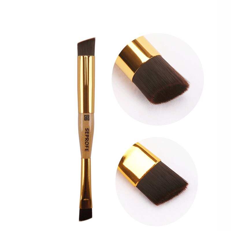 Brochas de maquillaje de doble punta, pinceles para base correctora, mezcla de cejas, Cosméticos faciales brochas de maquillaje