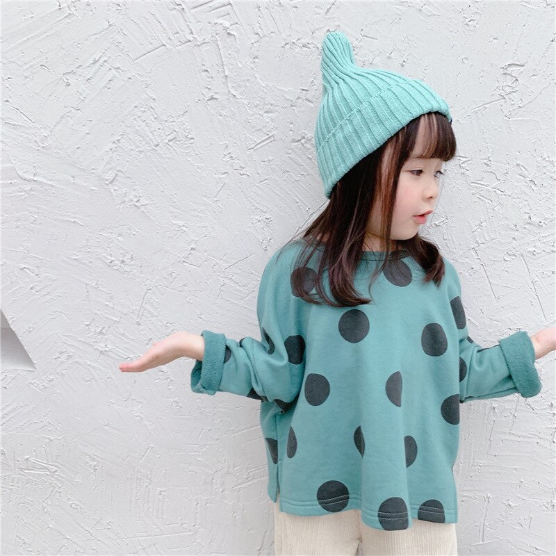 Baby Meisjes Sweatshirt Peuter Kinderen Meisje Schattige Dot Lange Mouw Tops Hoodie Baby Meisjes Jas Bovenkleding Casual Truien