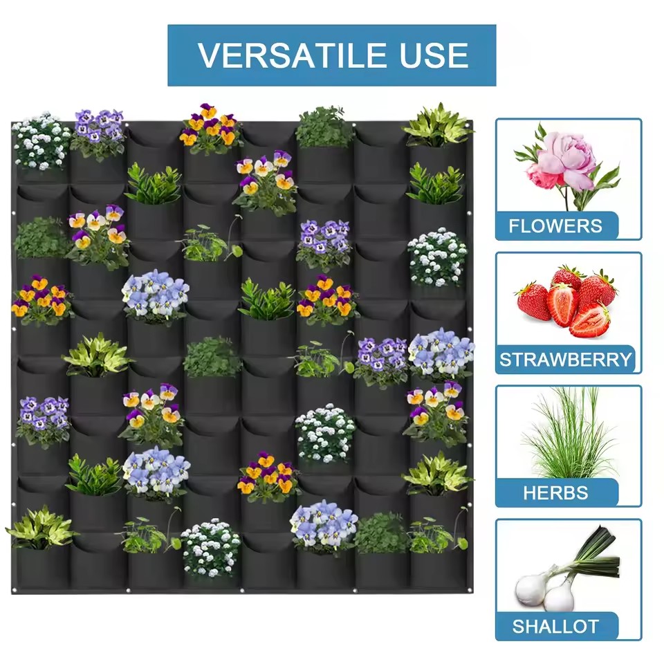 Sac de plantation mural suspendu, plusieurs poches, sac de culture, jardinière verticale pour légumes de jardin, bonsaï vivant, Pot de plantes, fourniture pour la maison