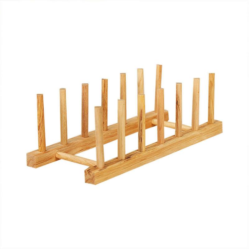 Kitchen Dish Drain Bamboo Rack Multiple Function Storage Organizer Dish Plate Drying Rack Shelf Plate Cups Stand Drainer Holder: 6 Layers