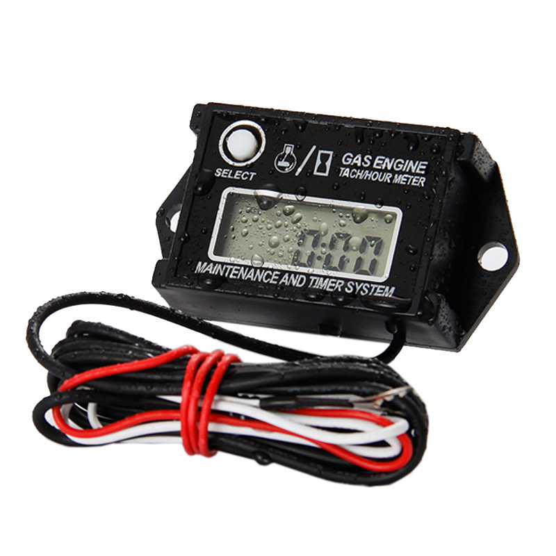 Freies ! Digitale Wasserdicht Kleinen Tach zurücksetzen Wartung Aufpasser Drehzahlmesser Betriebsstundenzähler