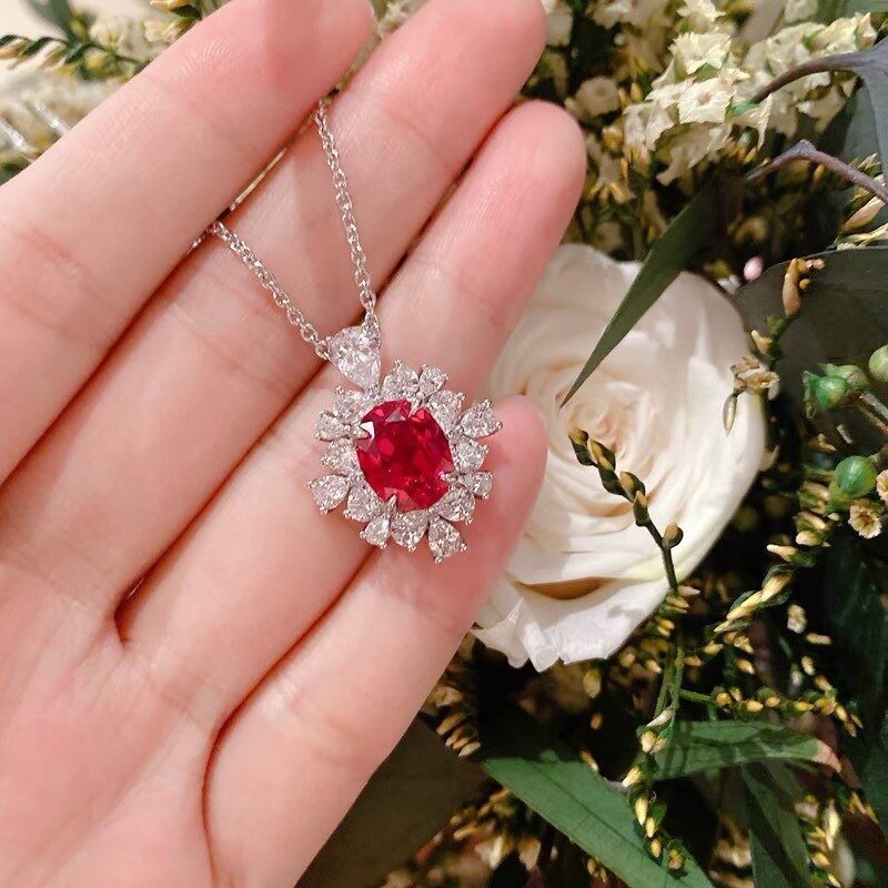 Wertvolle choker-halskette mit zirkonia-anhänger aus weißgold, vergoldet, verlobungs- und hochzeitsschmuck für damen, brautschmuck