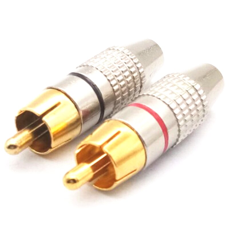 RCA Stecker o Video Locking Stecker Gold Überzogen-30 Pcs