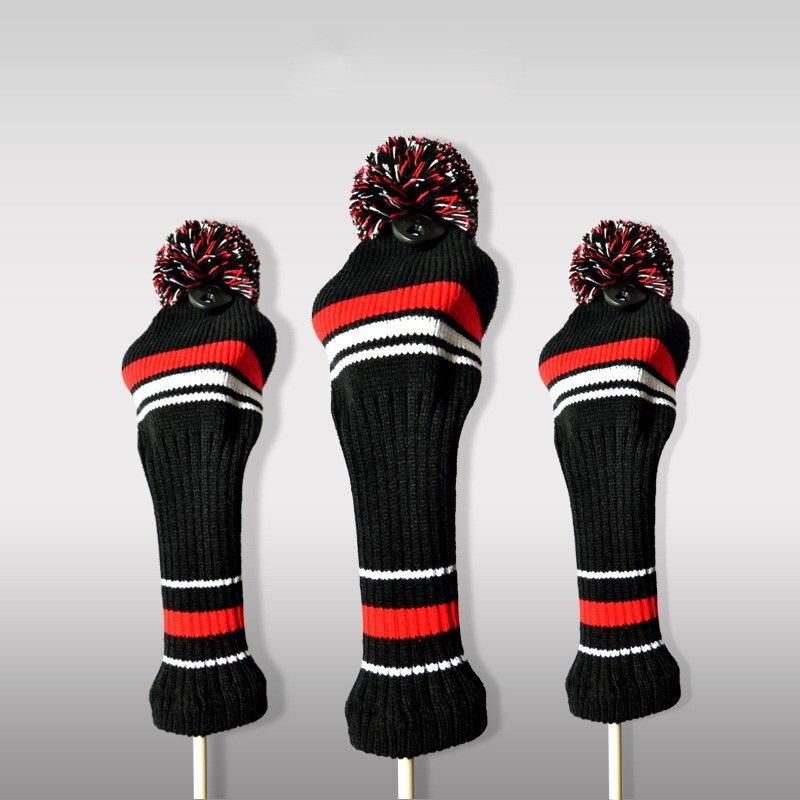 3 stuks golfclubs houten hoofdhoezen golfclubs set golf breien golf hoofdhoes