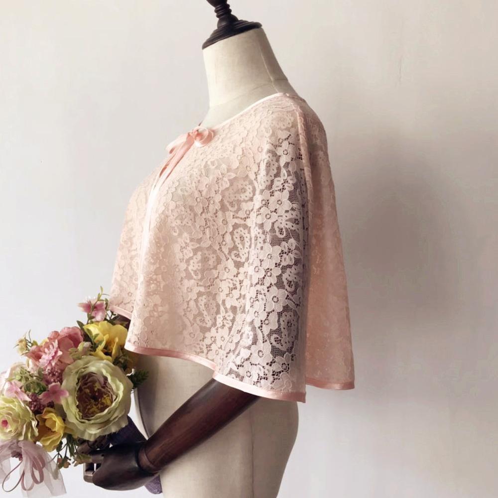 Bolero de encaje de boda para mujer, capa de noche, Bolero, chaquetas de para novia, abrigo