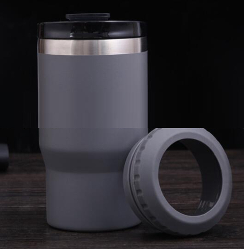 14oz Can Cooler Stainless Steel Insulated Skinny Beer Cooler Insulator Holder With 2 Lids Thermos Copo Termico Water Bottle: 8