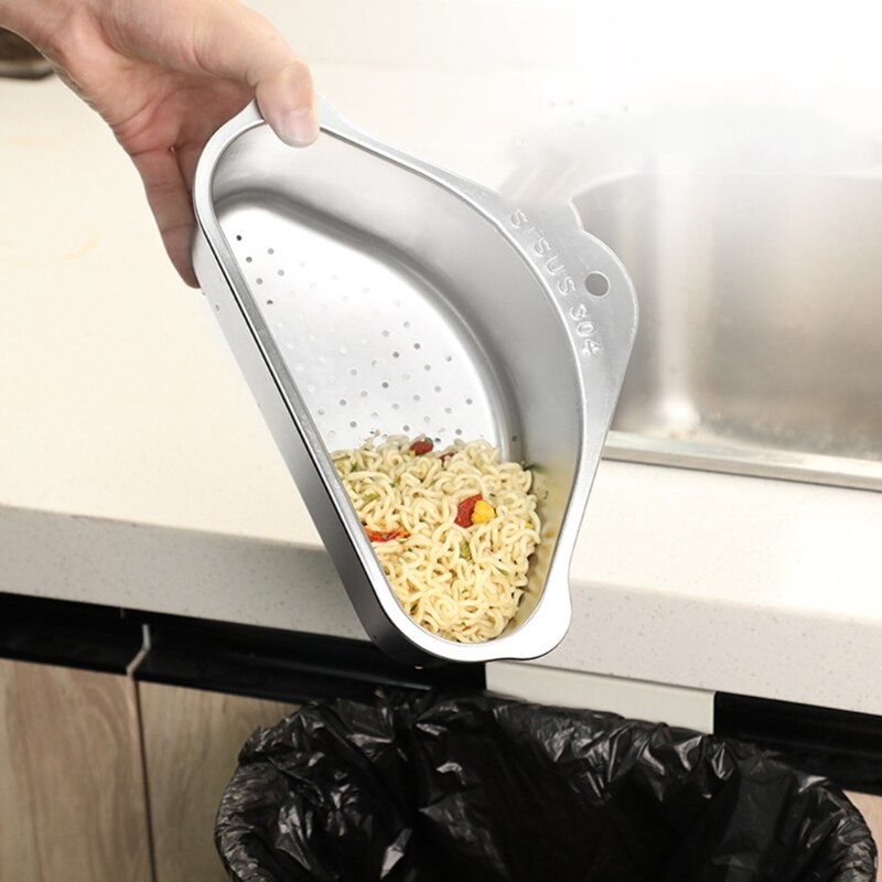 Driehoekige Gootsteen Plank Gootsteen Zeef Mand Hollow Sponge Holder Sink Opslag Plank Hoek Organizer Voedsel Catcher