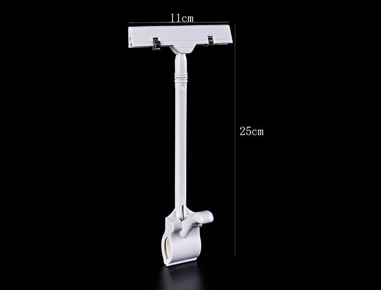 Pop Sign Clip Price Tag Display Clamp Name Card Clip Note Memo Photo Clip Shelf Talker Label Holder Black Label Clip: M2 White