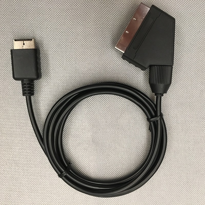 Scart kabel tv av bly ægte rgb scart kabel udskift tilslutningskabel til playstation  ps2 ps3 slim