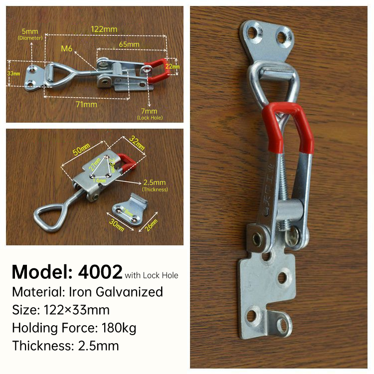 Quick Catch Toggle Latch Klem Verstelbare Hasp Lock Voor Thuis Schuifdeur Meubelkast Dozen 304 Roestvrijstalen Hardware: WHITE