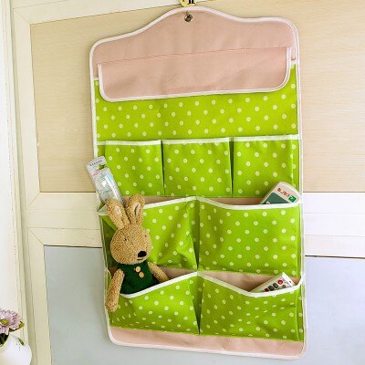 Polka Dot Wandtasche - 70x42.5cm - Baumwollstoff - Badezimmer Organizer