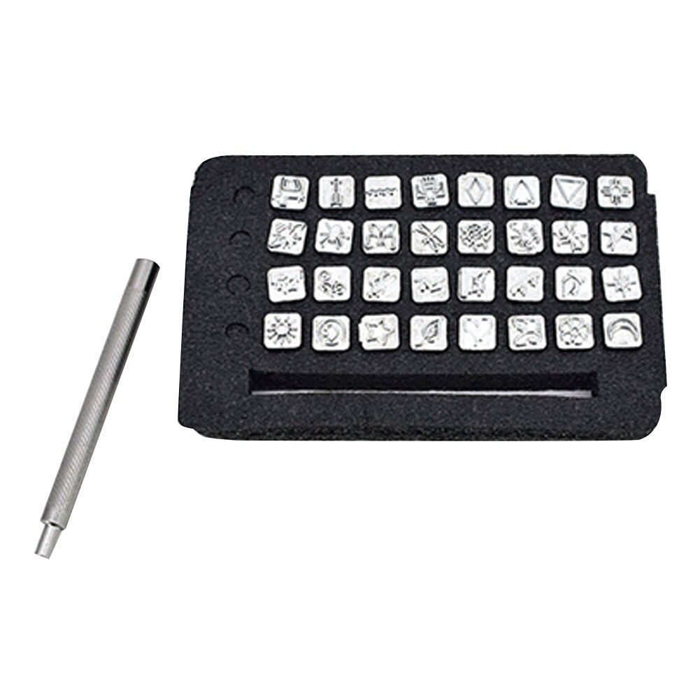1mm Druck Edelstahl Zubehör Leder Stanzen Werkzeug einstellen Sattel, Der DIY Handwerk Carving Handgemachte Kunst Ornament Mini