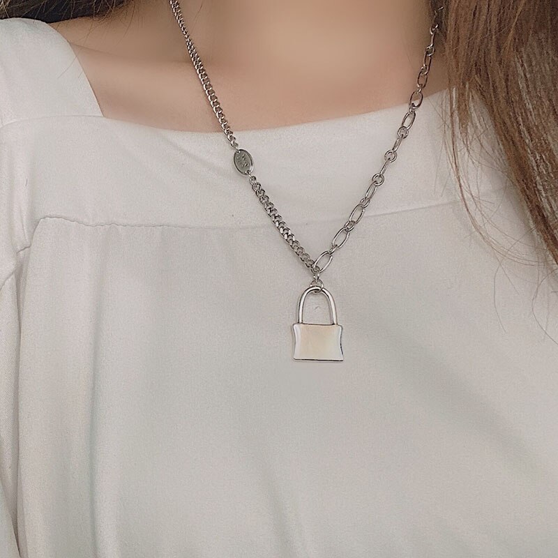 Collar De Dijes Estilo Retro Funky Con Temática Musical - Plata, 18 Pulgadas, Estilo Pop/rock/emo