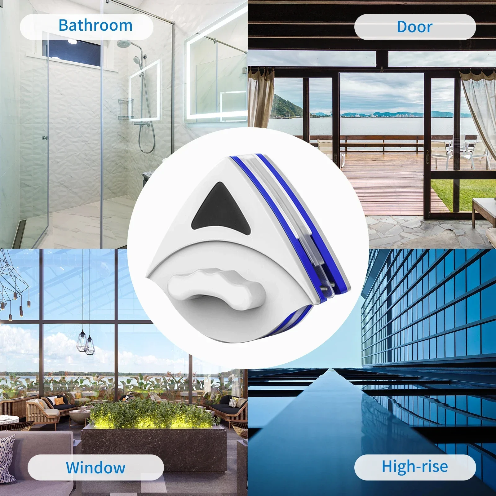 2024 Magnetische Glazenwasser Borstel Voor Het Wassen Van Ramen Wassen Huis Magneet Huishoudelijke Ruitenwisser Reiniger Glas Ruit Reiniging Tool