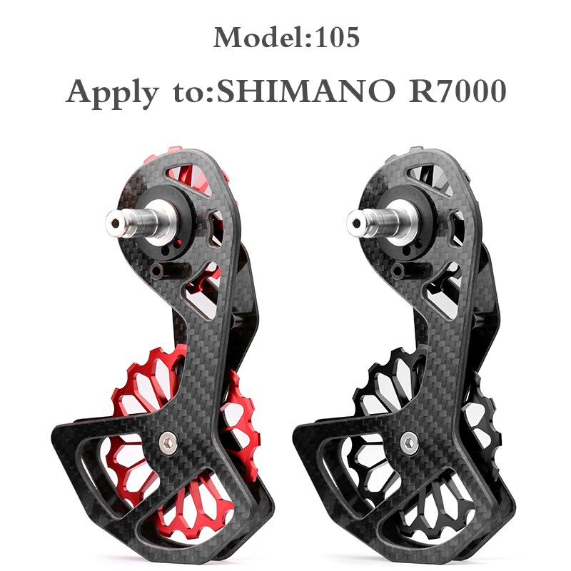 Mtb polkupyörän hiilikuitu keraaminen takavaihtaja 17t hihnapyörän ohjainpyörä shimano  r6800 r7000 r8000 r9100 polkupyörän vaihtajalle