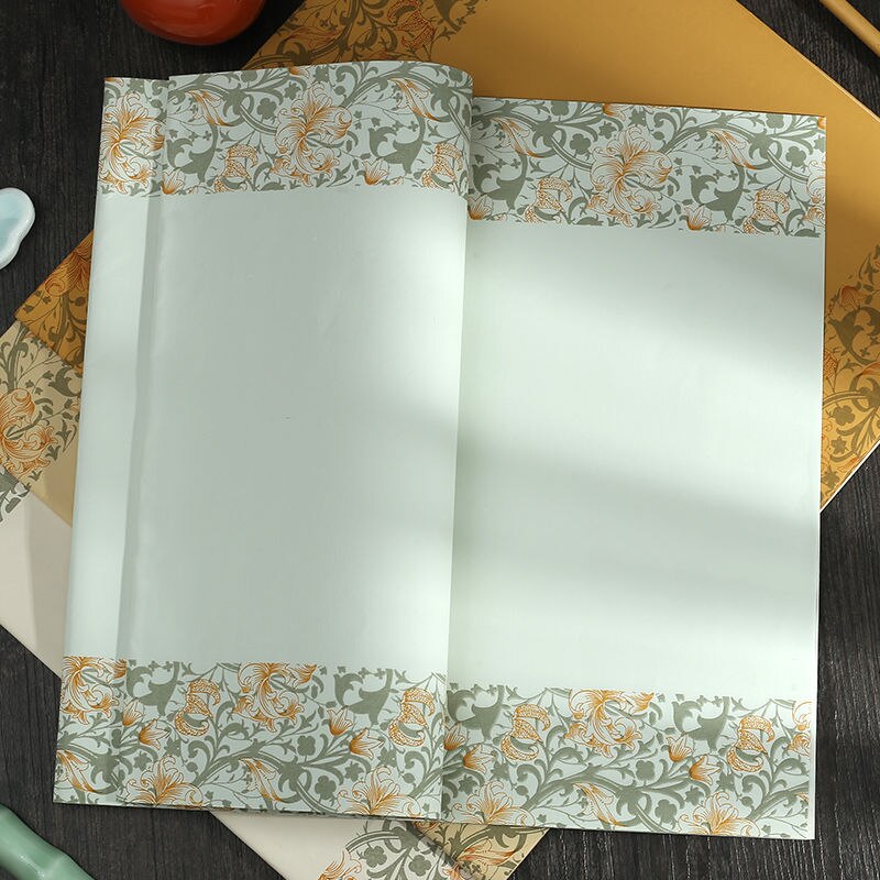 Batik Kalligrafie Papier Half Rijp Xuan Papier Prachtige Patroon Chinese Kalligrafie Papier 10 Vellen Landschap Patroon Xuan Zhi