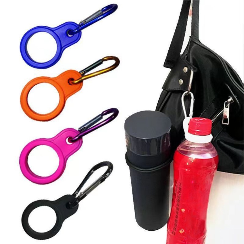 Porte-bouteille d'eau, boucles en caoutchouc, crochet de bouilloire de sport, mousqueton d'extérieur, outil de Camping et de randonnée, équipement de Camping
