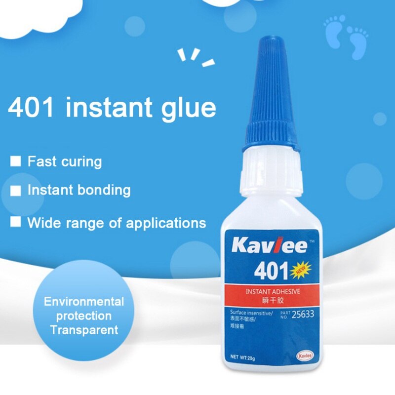 401 Super Sterke Sneldrogende Lijm Auto Zelfklevende Plastic Hoge Sterkte Metalen Keramische Hout Elektronische Instant Lijm