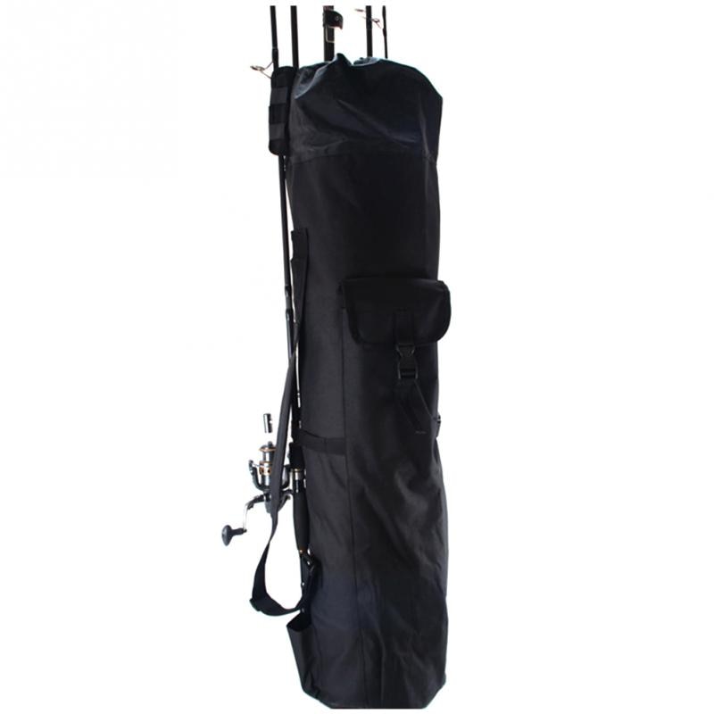 Waterproof Fishing Rod Bag Cylindrical Shape Nylon Fishing Bags Portable Large Capacity Multi Use Tackle Tools Storage Case Bag