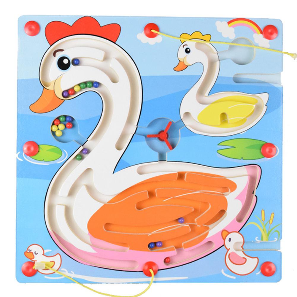 Kinderen Educatief Magnetische Doolhof ouder-kind Puzzel Intelligentie Speelgoed Kinderen Kinderen Speelgoed: Swan