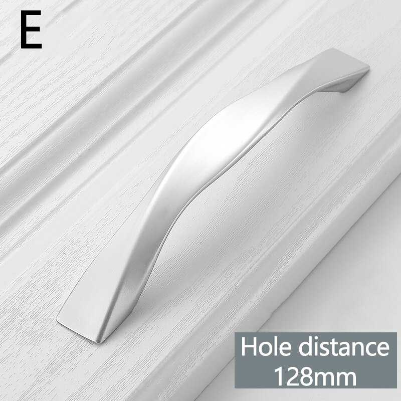 Zwarte Kast Handvatten Kast Deurknop Pulls Voor Thuis Keuken Meubels Kast Lade Hardware Accessoires: E