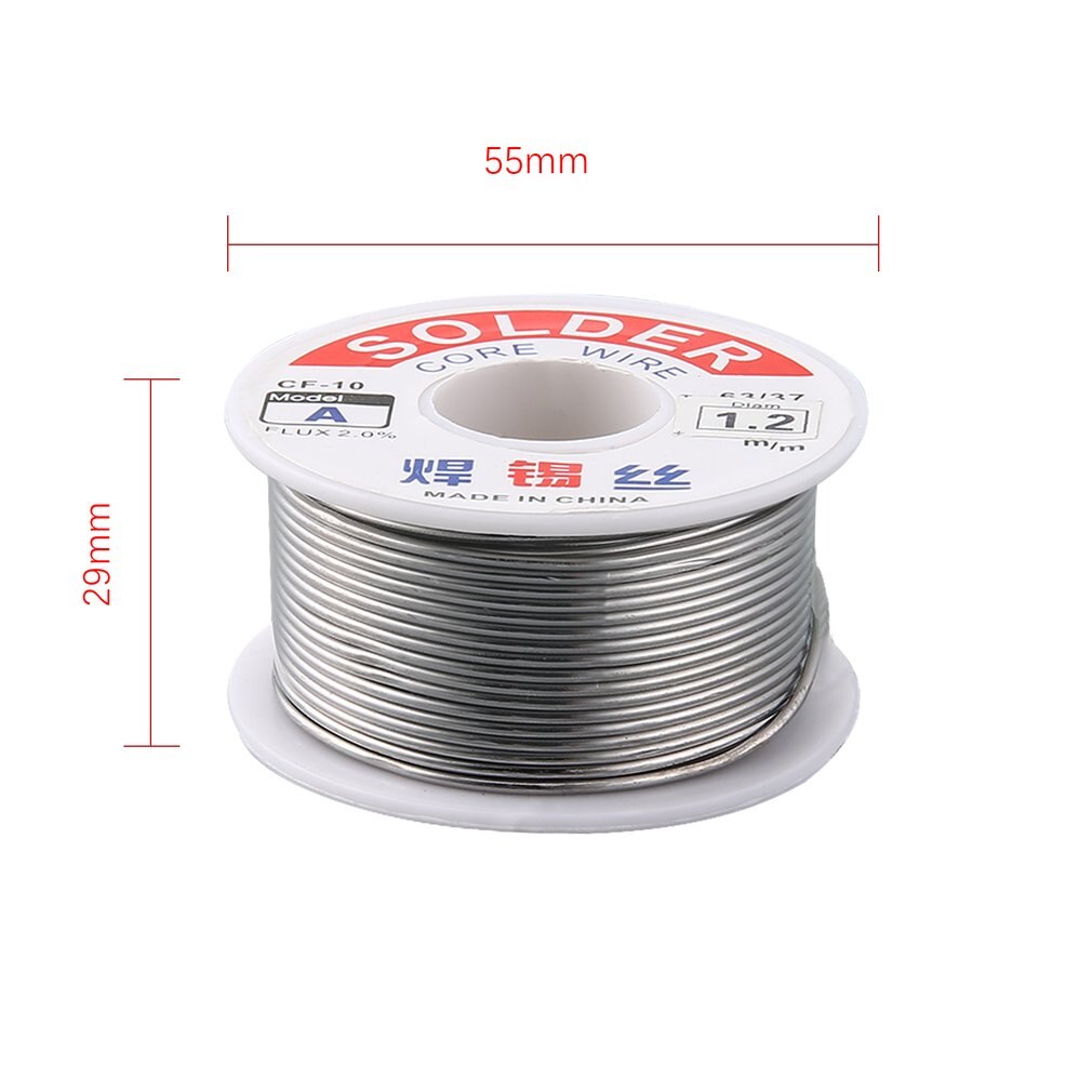 1.2mm 2% Flux Tin Lead Rosin Roll Core Silver Solder Wire Welding Soldering Repairing Tool Reel Melt Kit Electric Melting