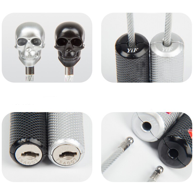 Skull Metalen Bagage Sloten Drie Cijfers Combinatie Hangslot Mini Security Check Reistas Lock Veilige Code Lock Key