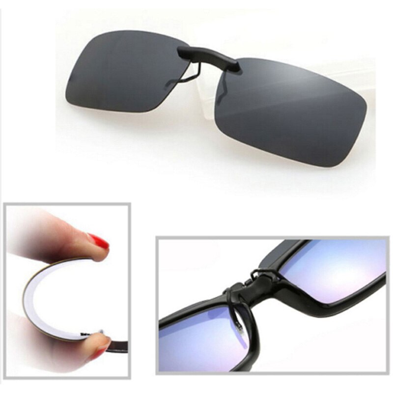 Unisex Polarized Clip On Driving Glasses Sunglasses Day Vision UV400 Lens Driving Night Vision Riding Sunglasses Clip 1pc