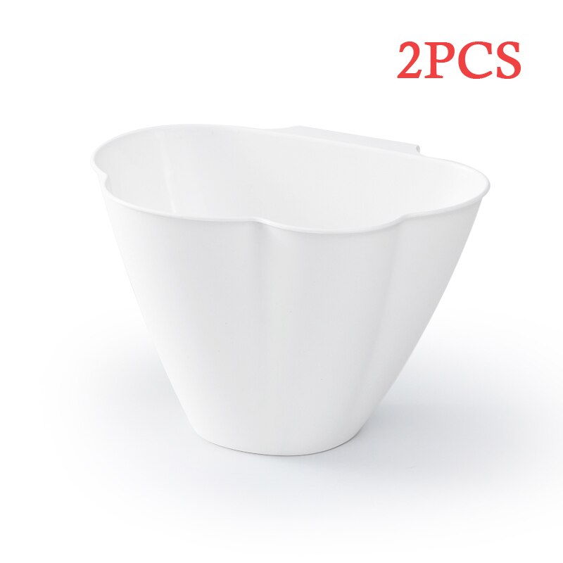 Kitchen Cabinet Door Bucket Garbage Basket Drawer Trash Can Recycle Bin Kitchen Supplies Small Hanging Dustbin Wastebasket: White 2PCS