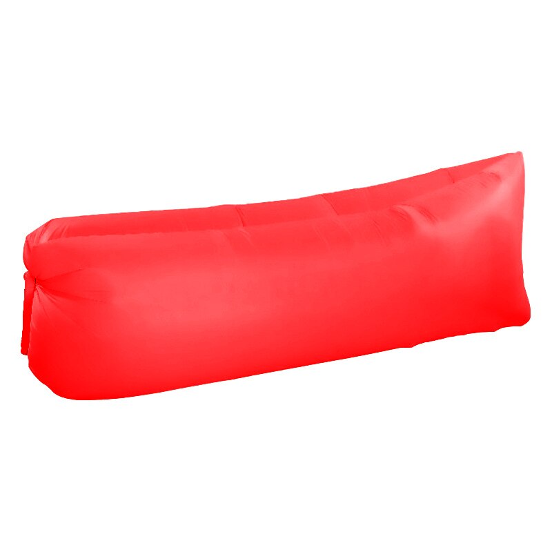 Sofá de aire inflable para acampar al aire libre, tumbona ultraligera plegable, asiento portátil para adultos y niños, Picnic, cama para dormir en la playa: Red