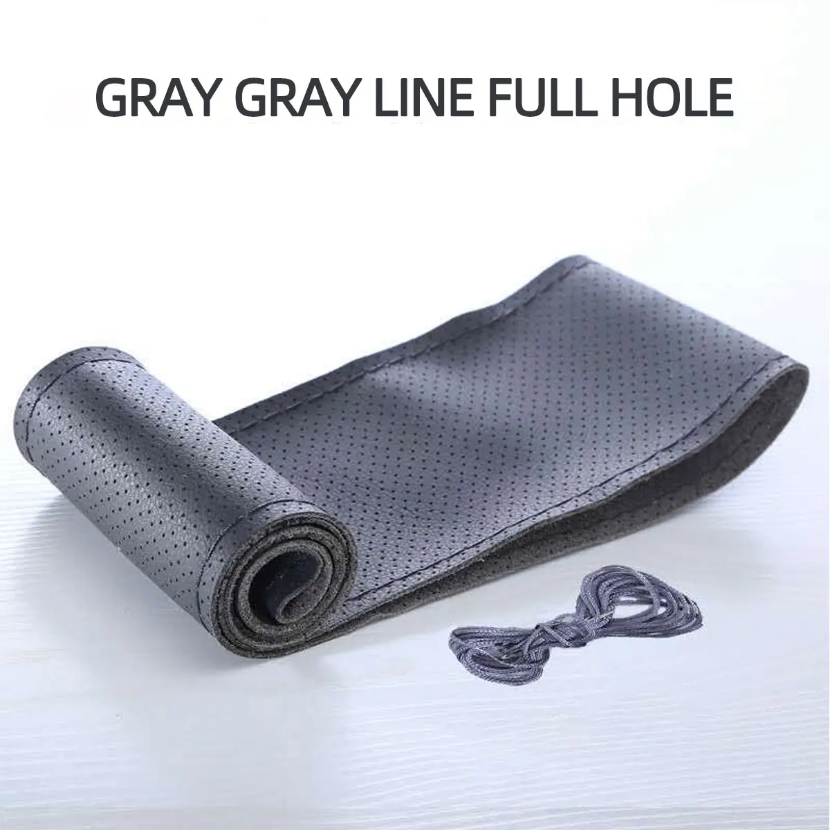 Auto lenkrad abdeckung Nadeln und Geflecht faden Kunstleder Auto abdeckungen Suite DIY Textur weiches Autozubehör 38cm: Grün