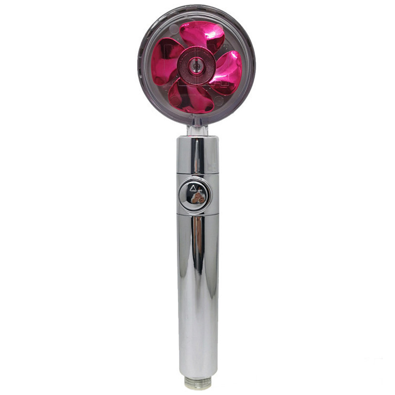 Fun Showerhead Propeller Driven Handheld High Pressure Water Saving Premium Turbocharged for Bathroom Showe Head
