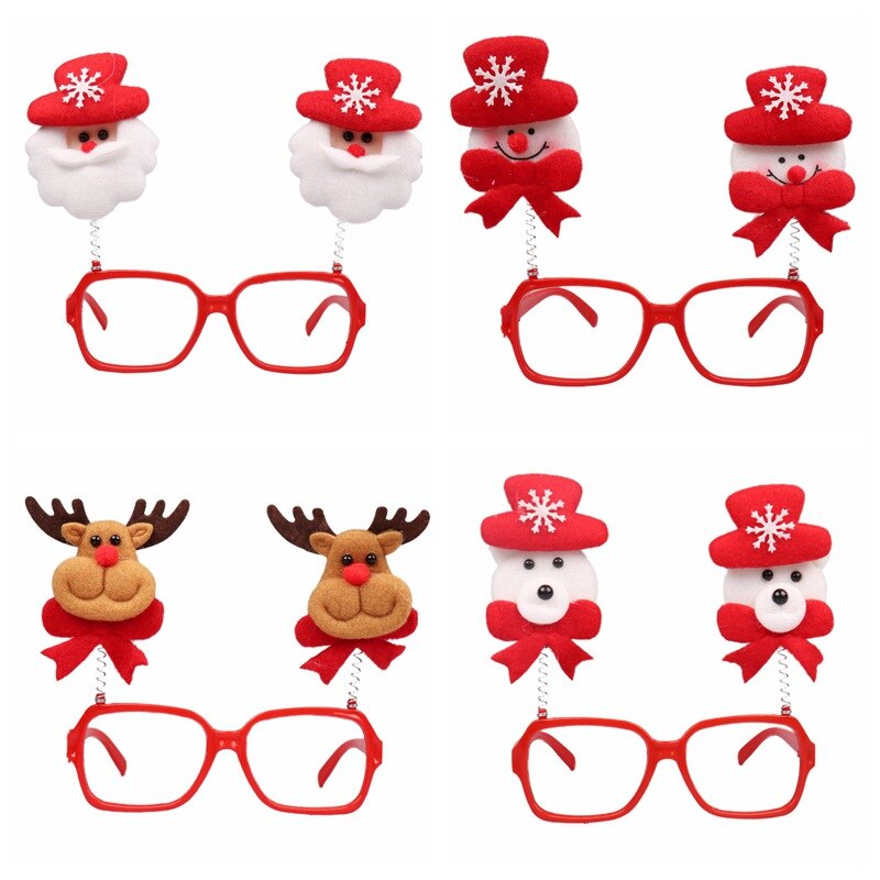 Kid Volwassen Grappige Decoratieve Kerst Brilmontuur Kerst Kostuum Decoraties
