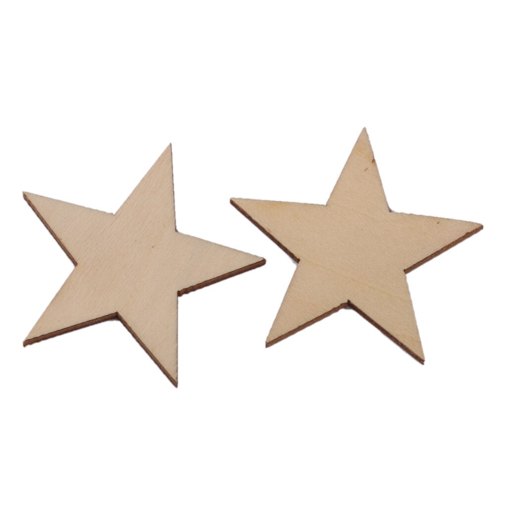 Wood Stars Wooden Crafts Star Cardmaking Scrapbooking Embellishments For Art and Craft Projects
