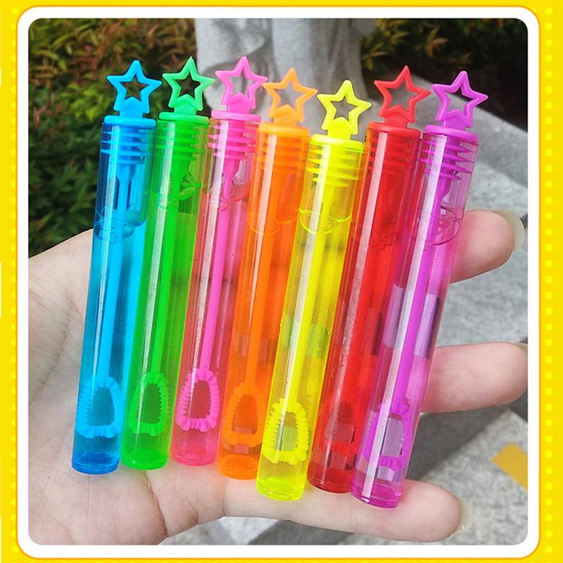 20 stk mini boble stav sæt farverige sjove fem-spids stjerne part favor boble sticks børn sommer legetøj til parker udendørs børn