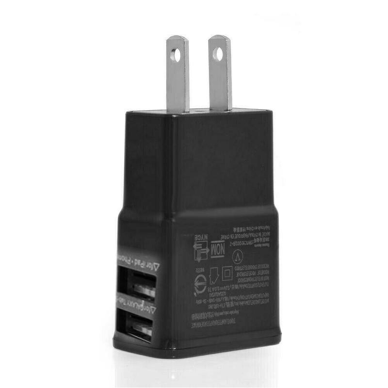 Adaptador de 5V 2A, 2 cargador con puerto USB, enchufe europeo/estadounidense para iPad AC, cargador de teléfono Universal de viaje, alimentación P2S8