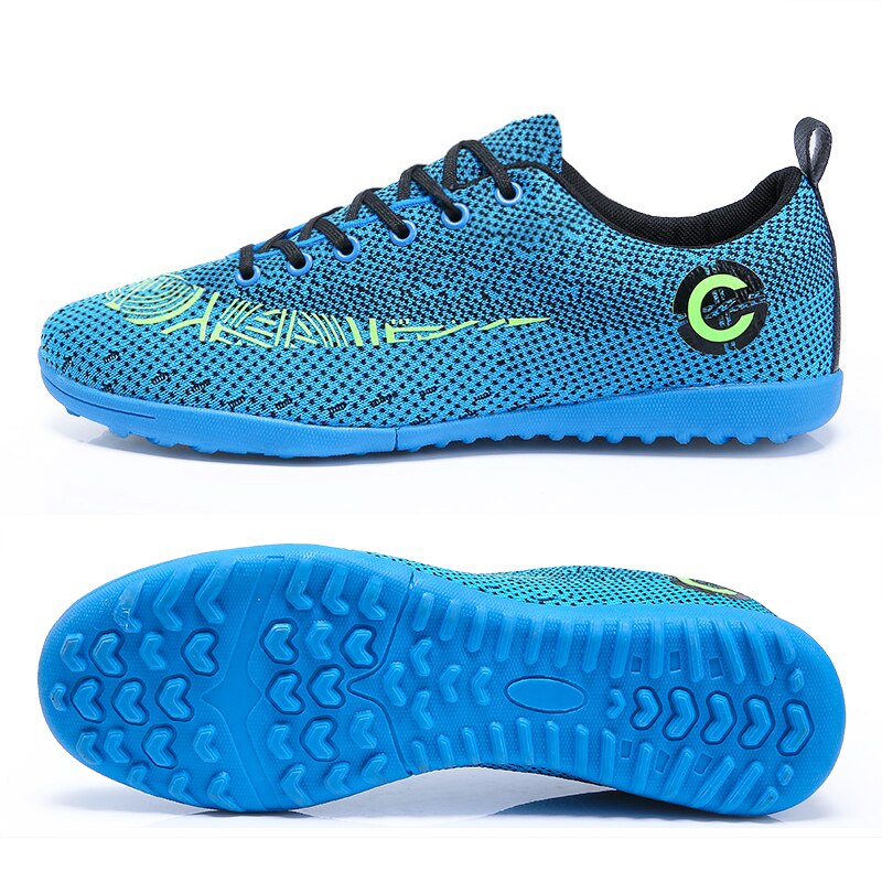 Kids Cleats Training Football Boots Turf Black Blue Men Soccer Shoes Low Ankle Sport Sneakers Size 33-47: SEE PICTURE8