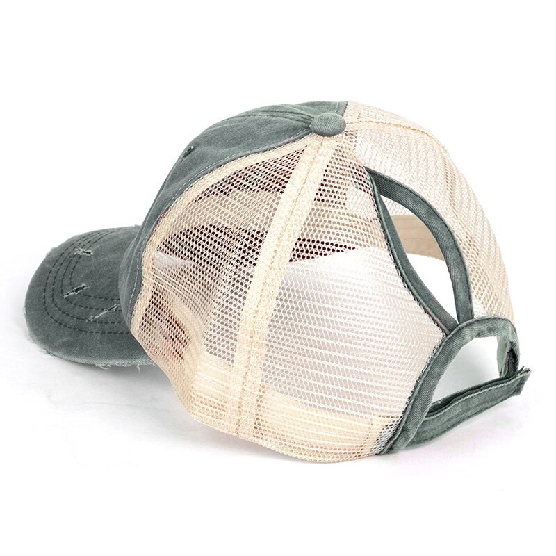 Casquette de Baseball maille soleil chapeau femmes et hommes été réglable os à la randonnée queue de cheval casquettes de relance accessoires de sport