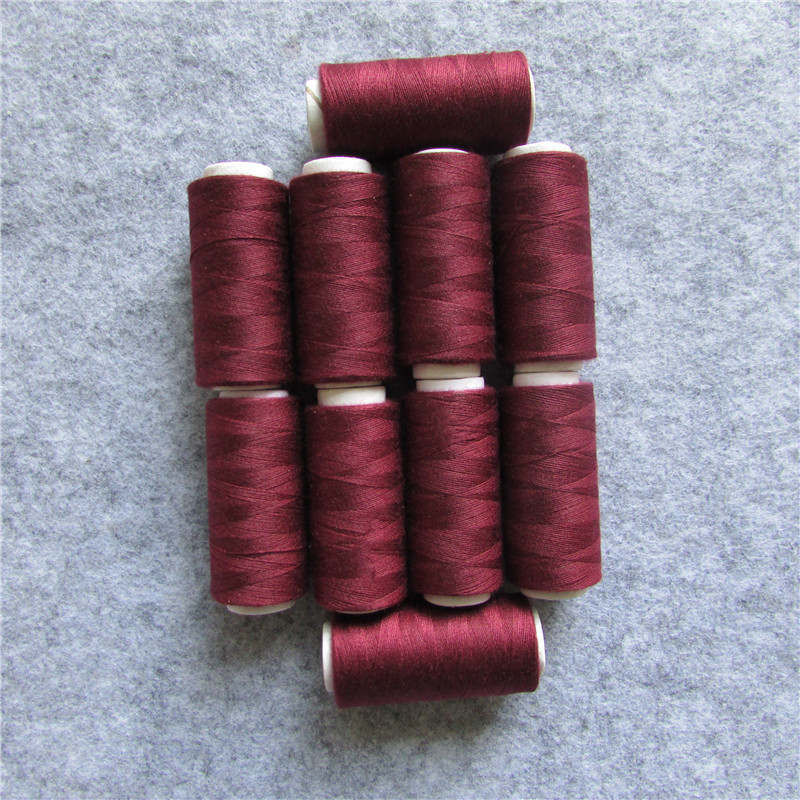 embroidery thread sewing machine thread clothing accessory 20 kind of colour select 100 yard 10pcs sell: wine red