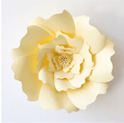 Baby shower 30cm vägg bakgrund blommor papper blommor bröllop dekoration diy konstgjord blomma ros papper hantverk bröllop blomma: 30cm ljus beige